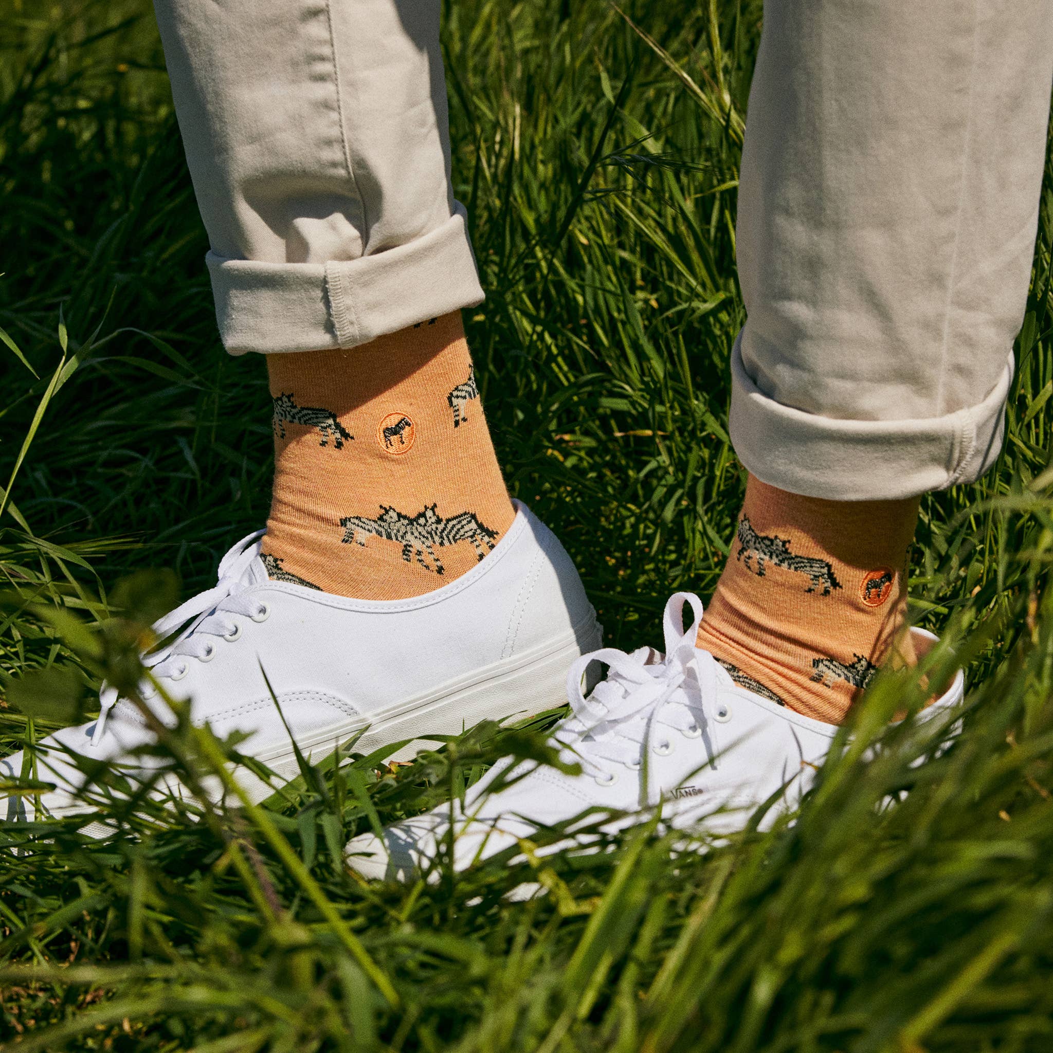 Conscious Step: Socks that Protect Zebras (Orange Zebras) - Image 4