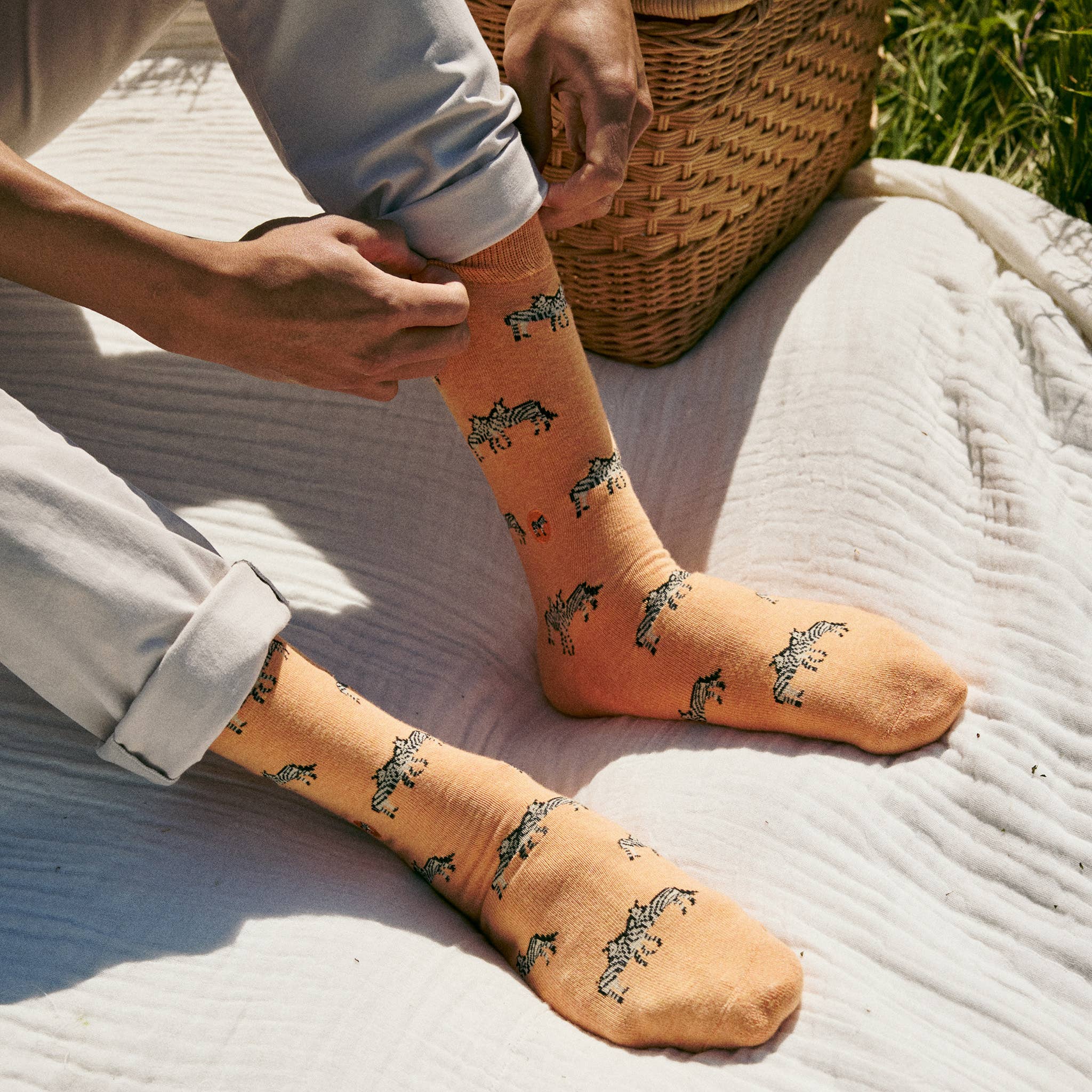 Conscious Step: Socks that Protect Zebras (Orange Zebras) - Image 5