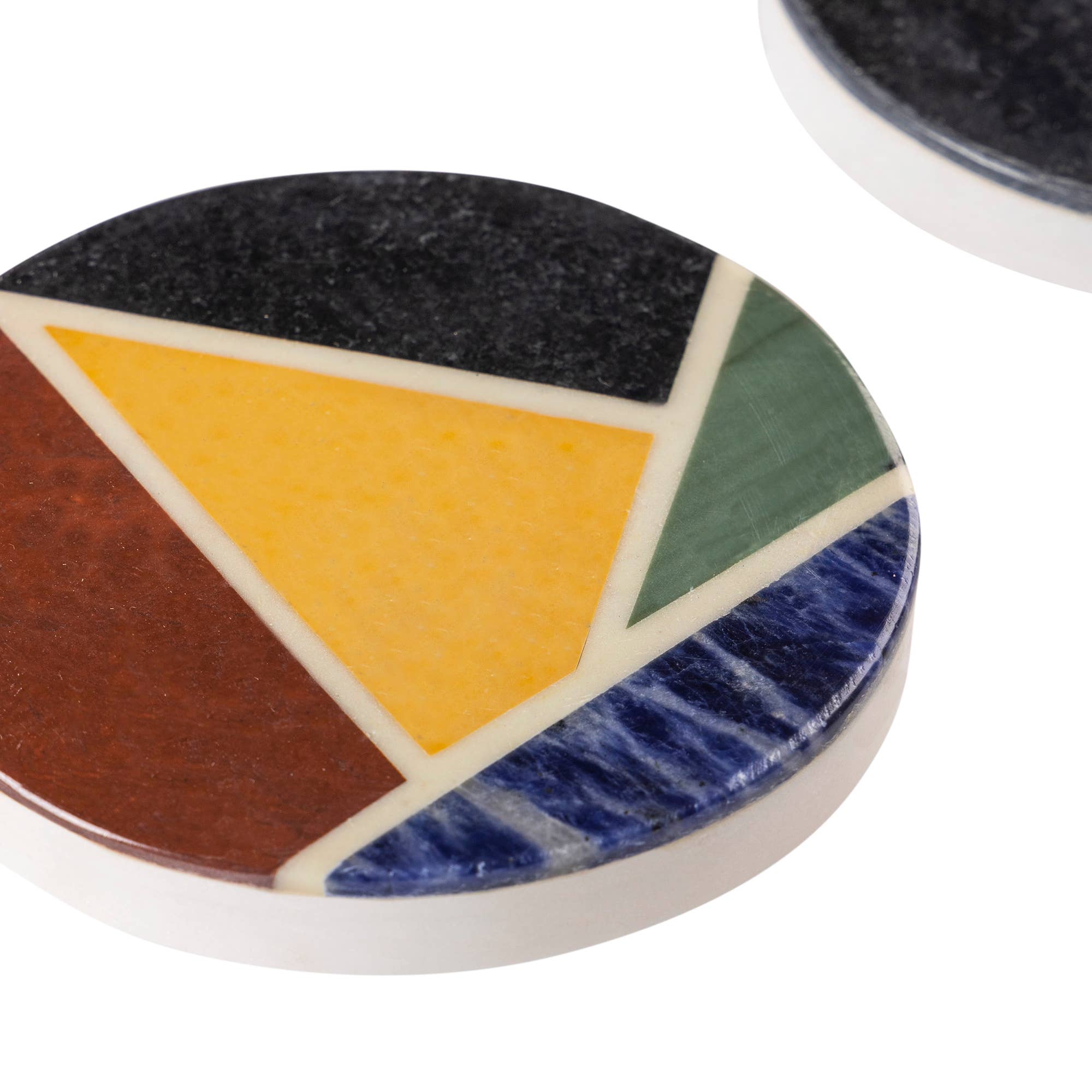 Gauri Kohli: Bennett Marble Coasters, Set of 4 - Image 6