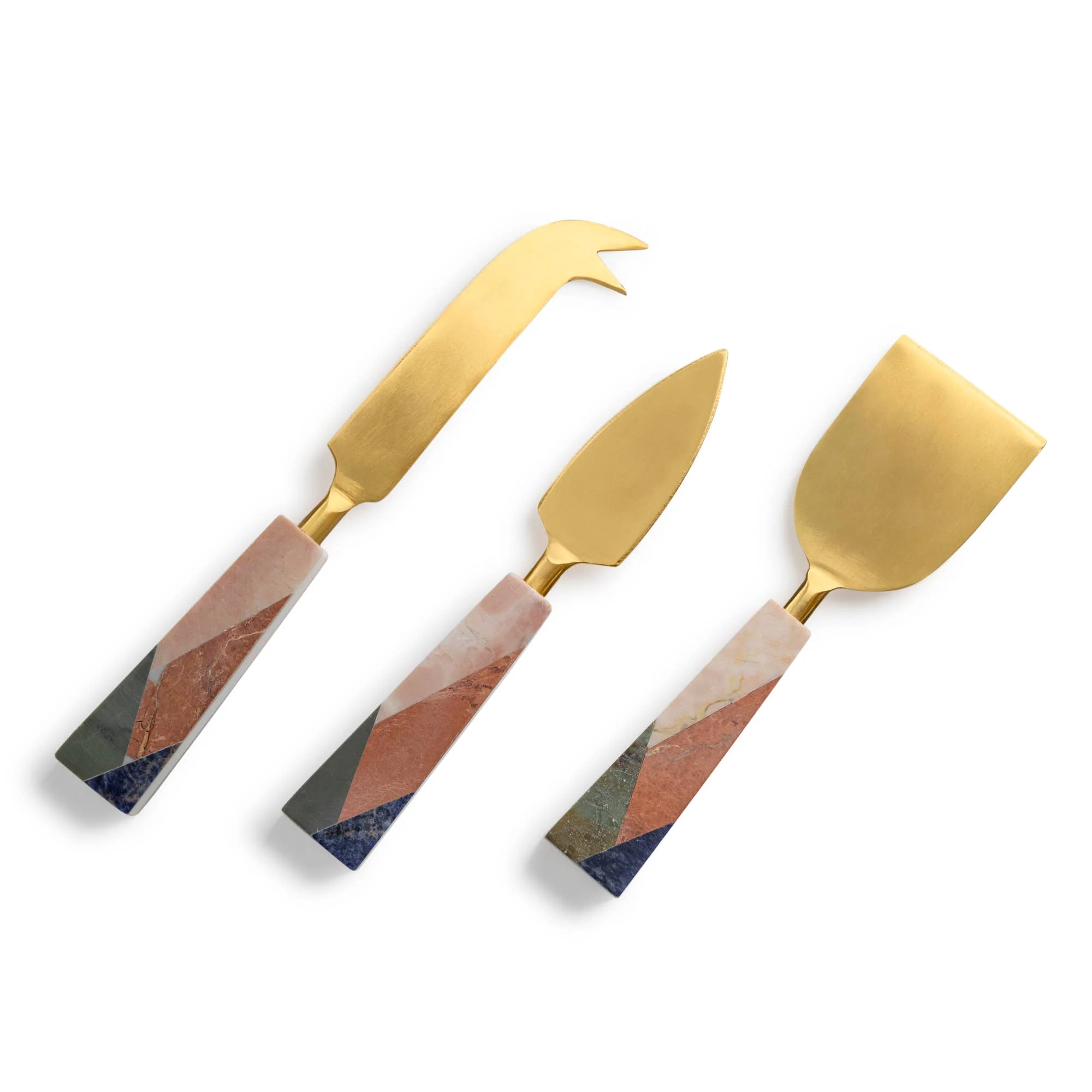 Gauri Kohli: Galicia Marble Cheese Knives, Set of 3 - Image 4