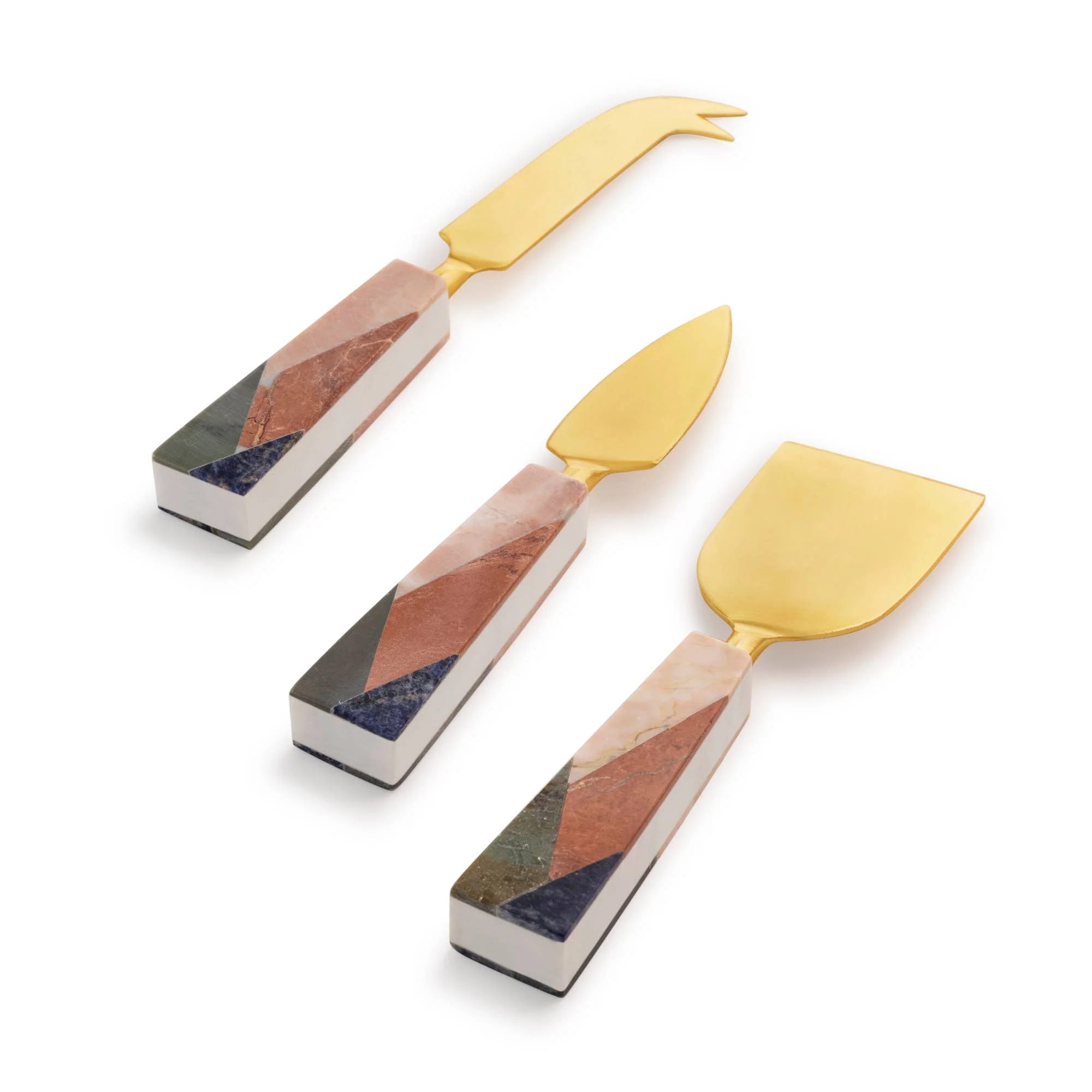 Gauri Kohli: Galicia Marble Cheese Knives, Set of 3 - Image 5