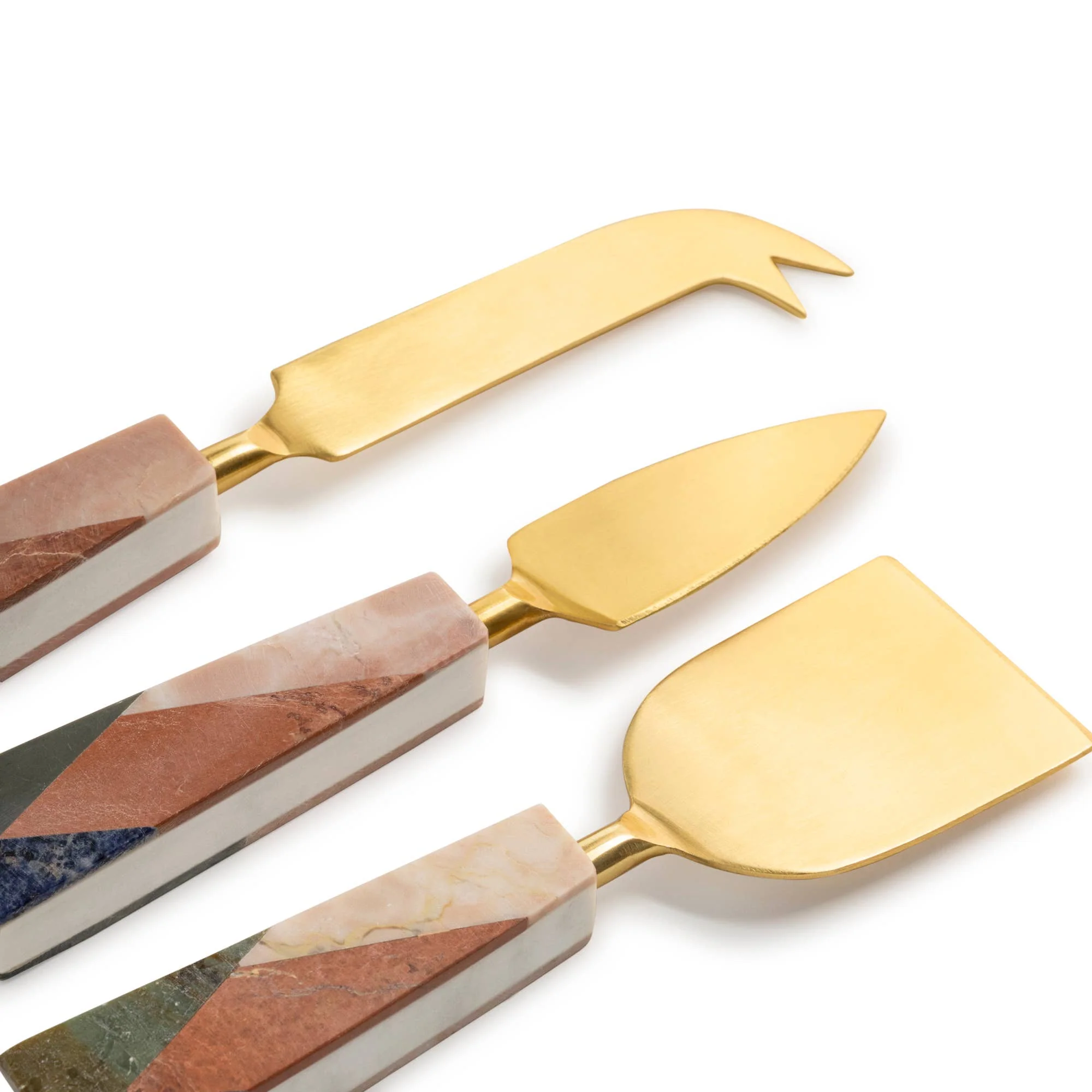 Gauri Kohli: Galicia Marble Cheese Knives, Set of 3 - Image 6