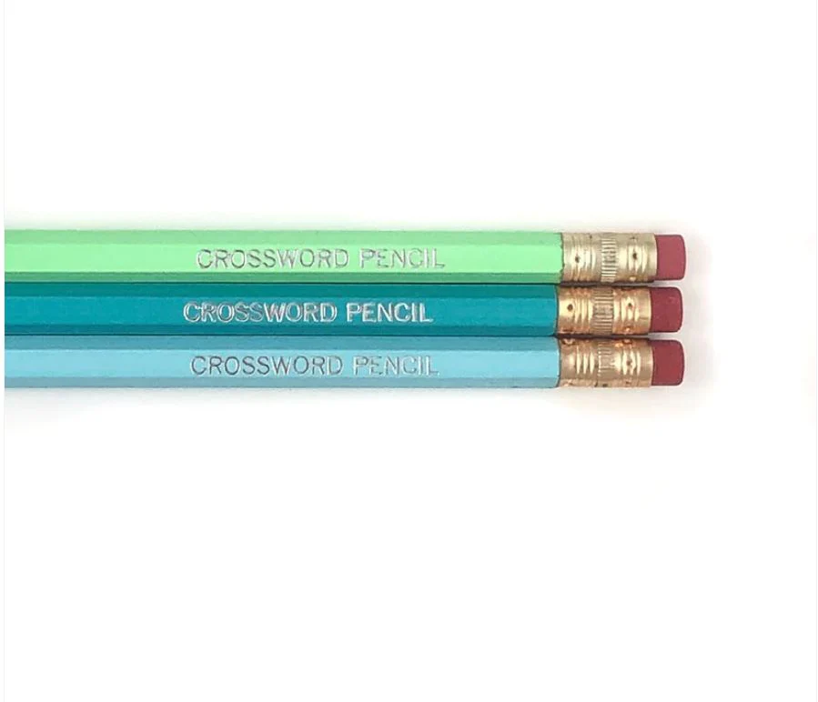 Grey Street Paper: Crossword Set of 3 Pencils