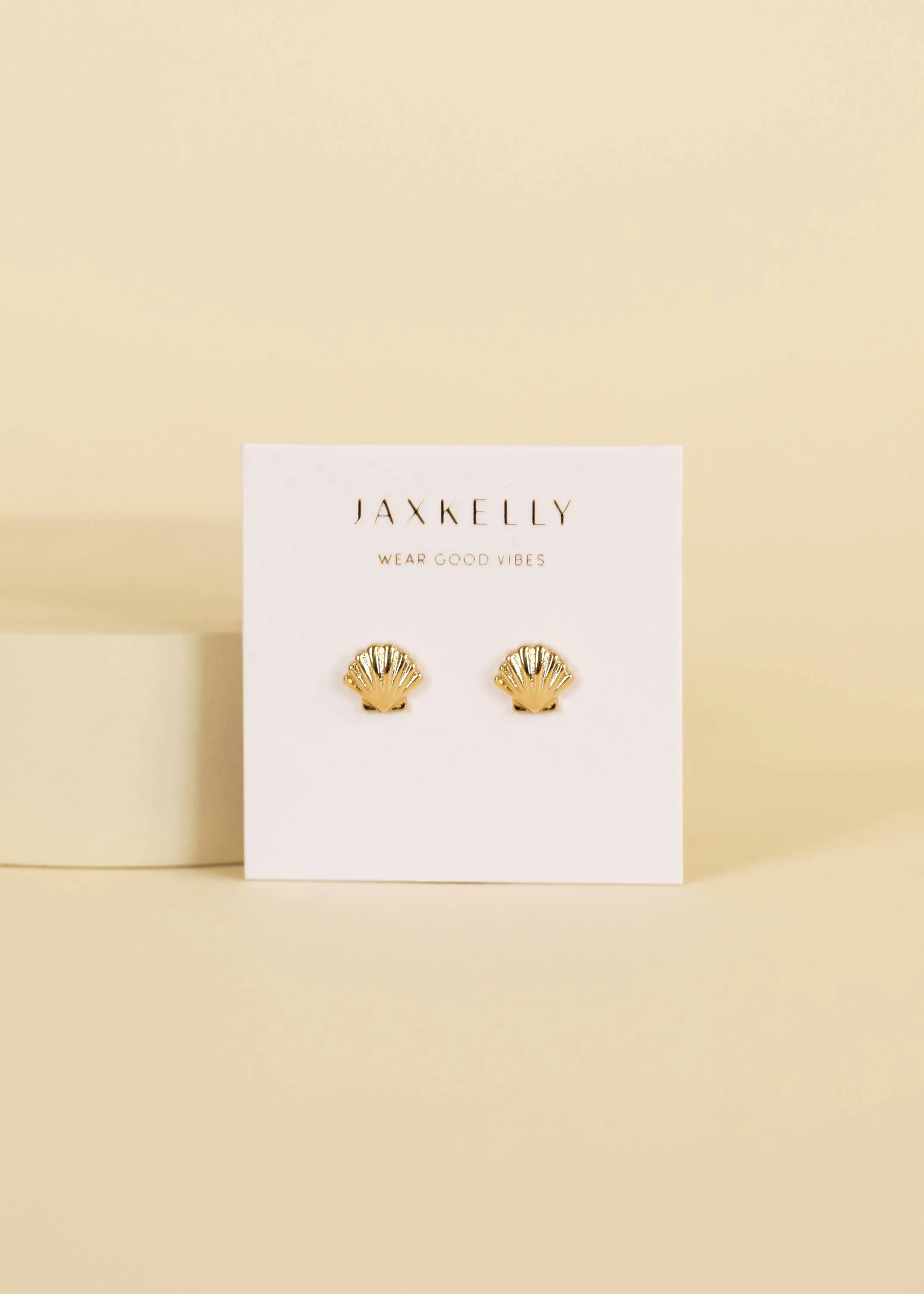 JaxKelly: Seashell - Gold Earrings