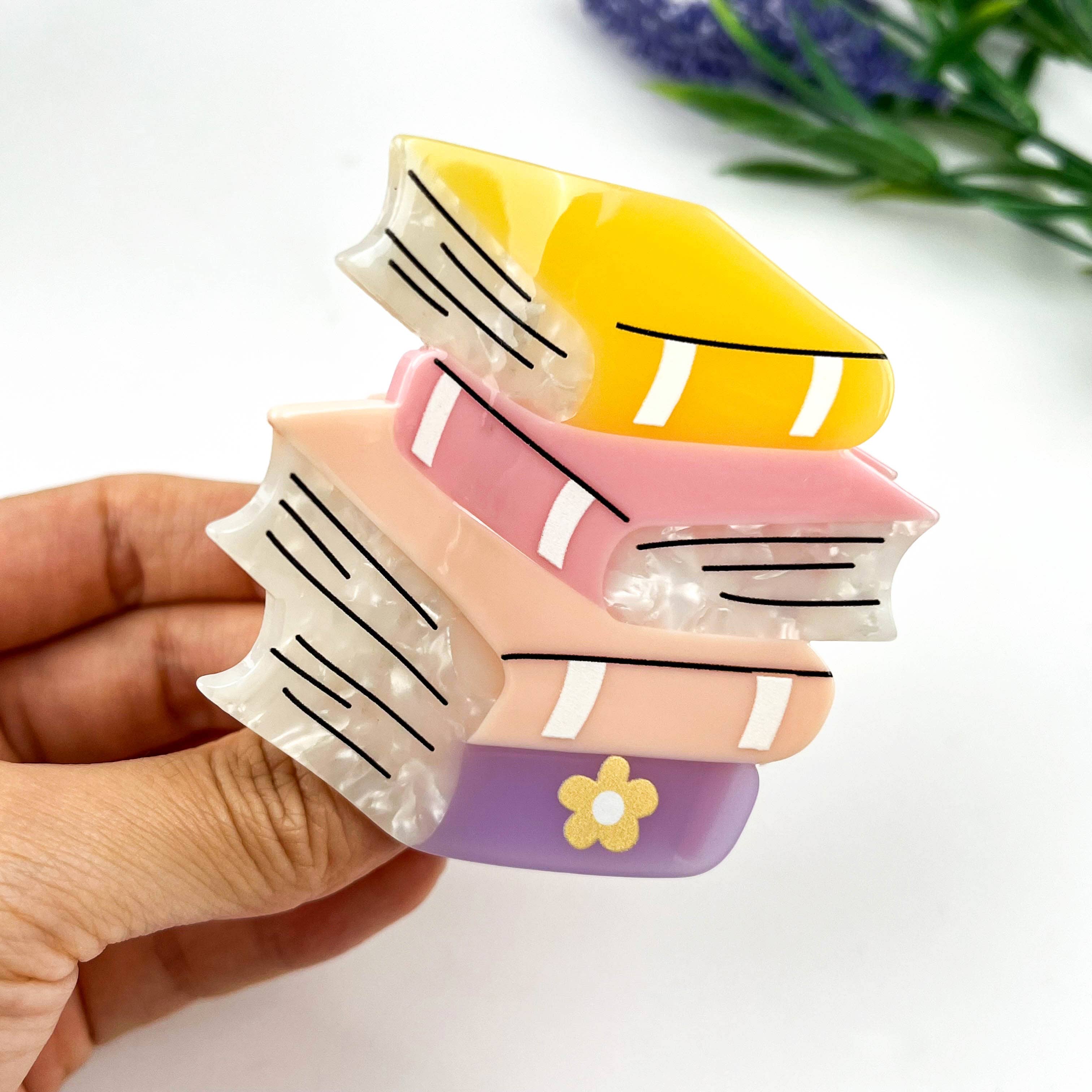 mildstyles: Book & Pen Acetate Hair Claw Clip – Creative Design - Image 5