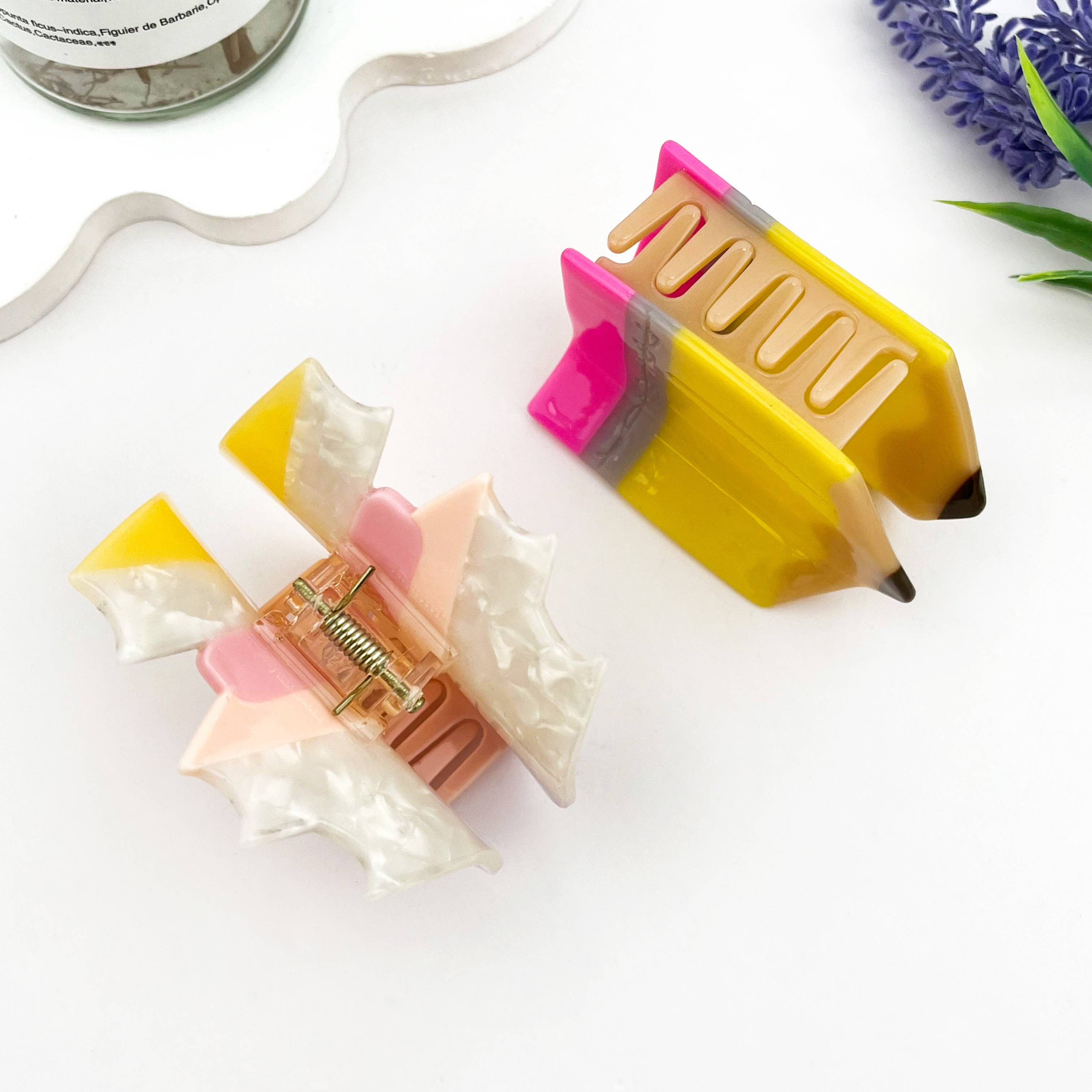 mildstyles: Book & Pen Acetate Hair Claw Clip – Creative Design - Image 7