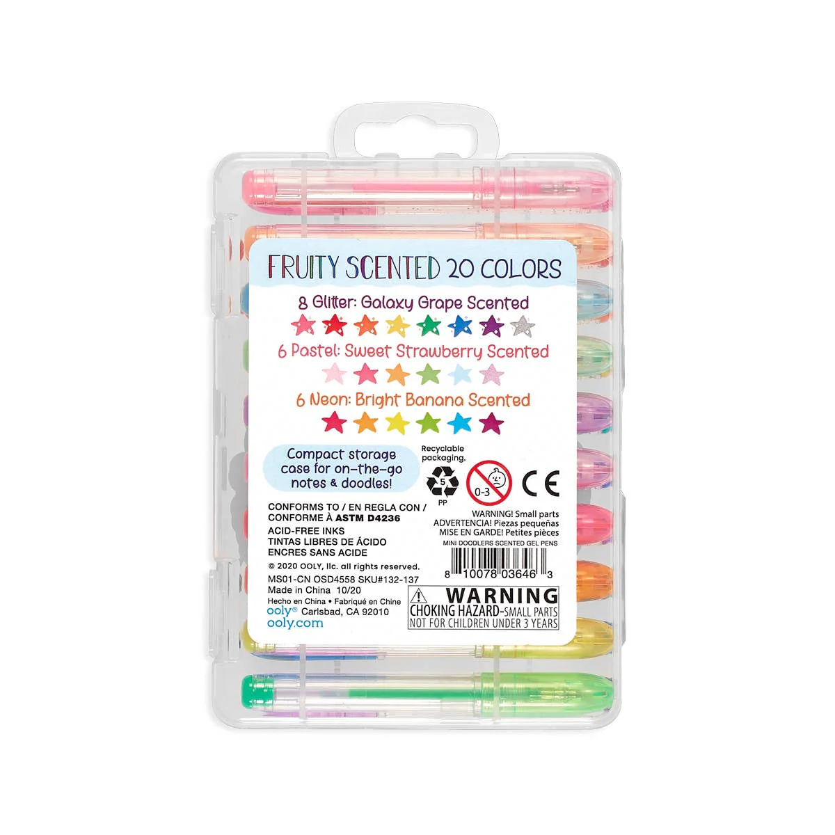 OOLY: Mini Doodlers Fruity Scented Gel Pens - Set of 20 - Image 3