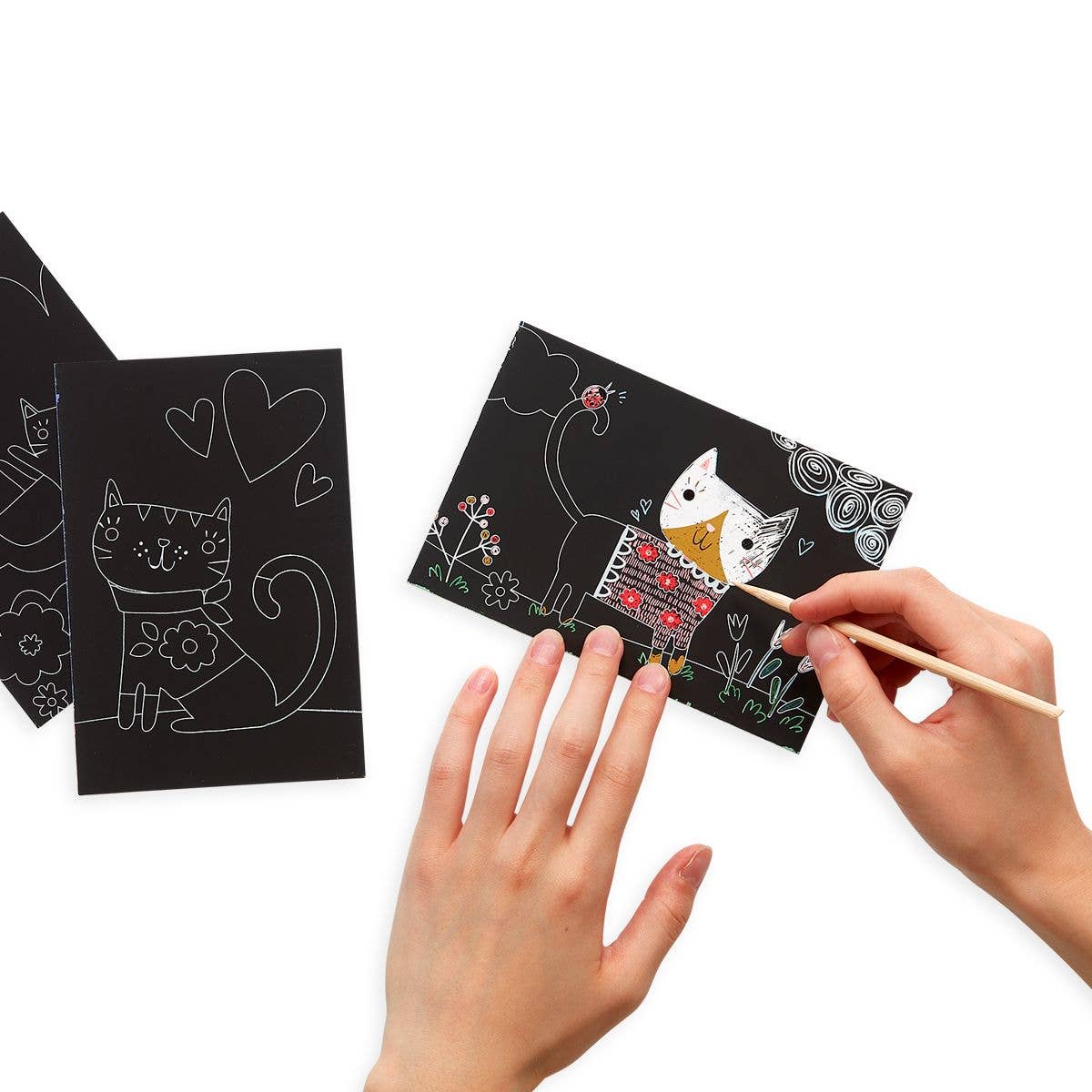 OOLY: Mini Scratch & Scribble Art Kit: Cutie Cats - Image 3
