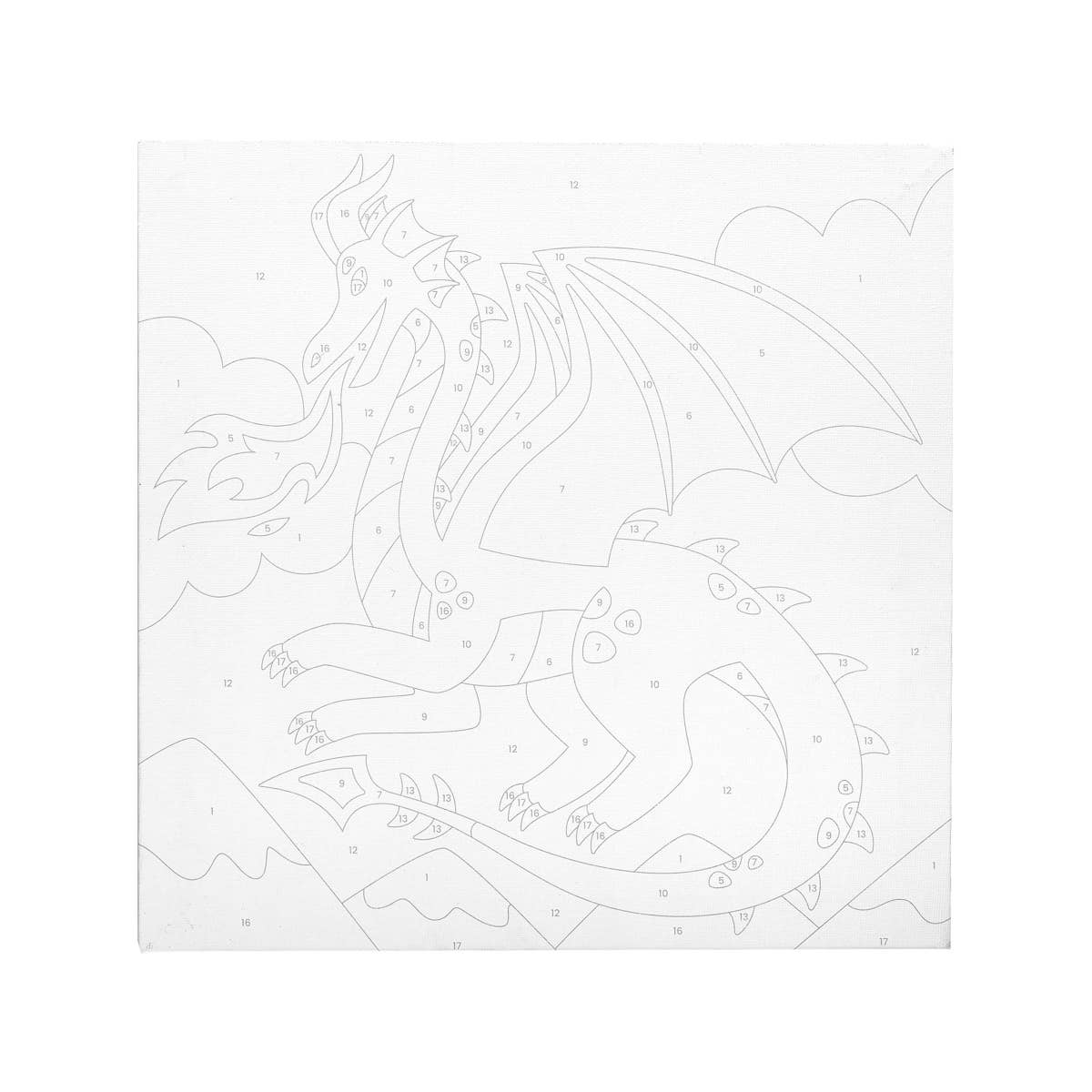OOLY: Colorific Canvas Paint by Number Kit - Fantastic Dragon - Image 4