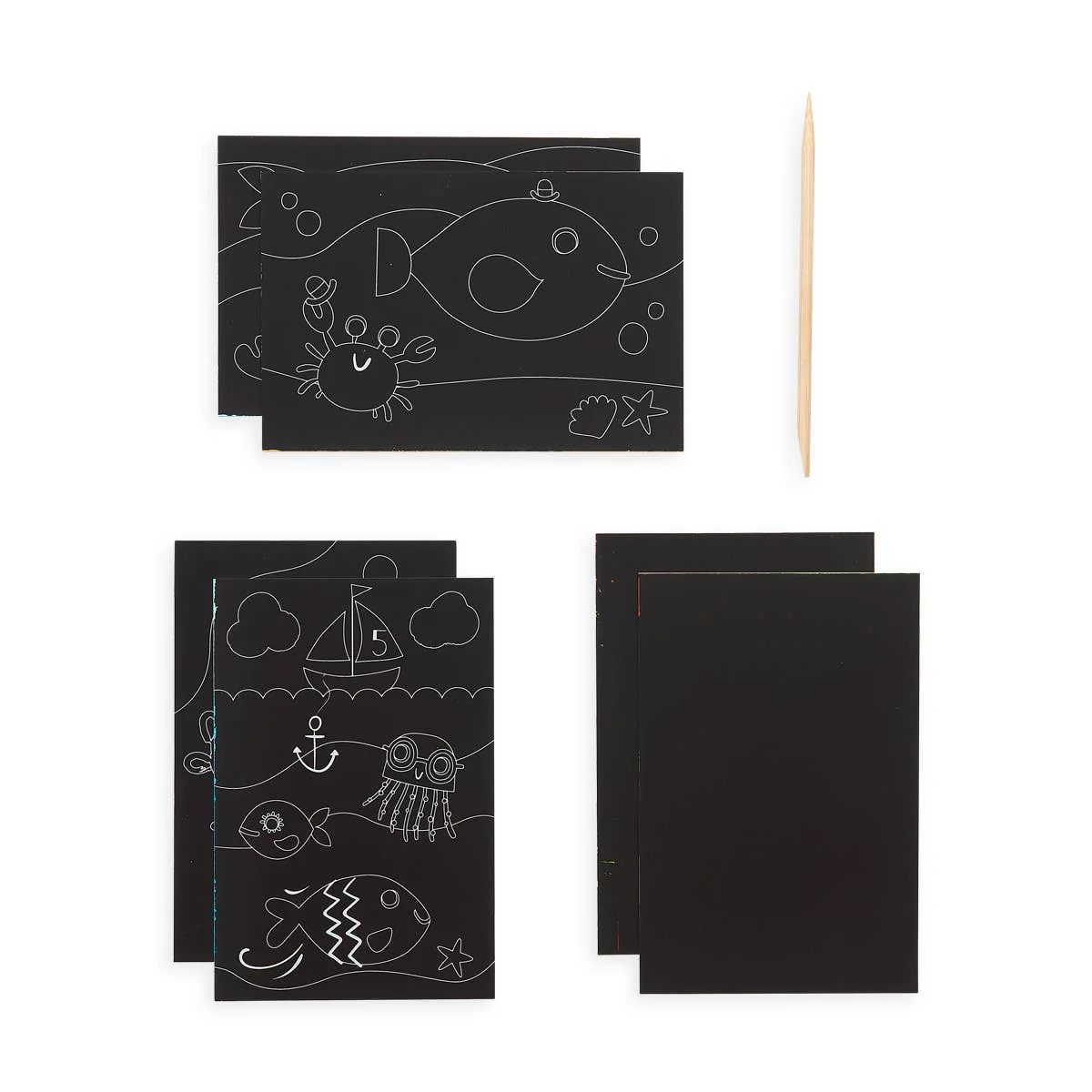 OOLY: Mini Scratch & Scribble Art Kit: Friendly Fish - Image 2