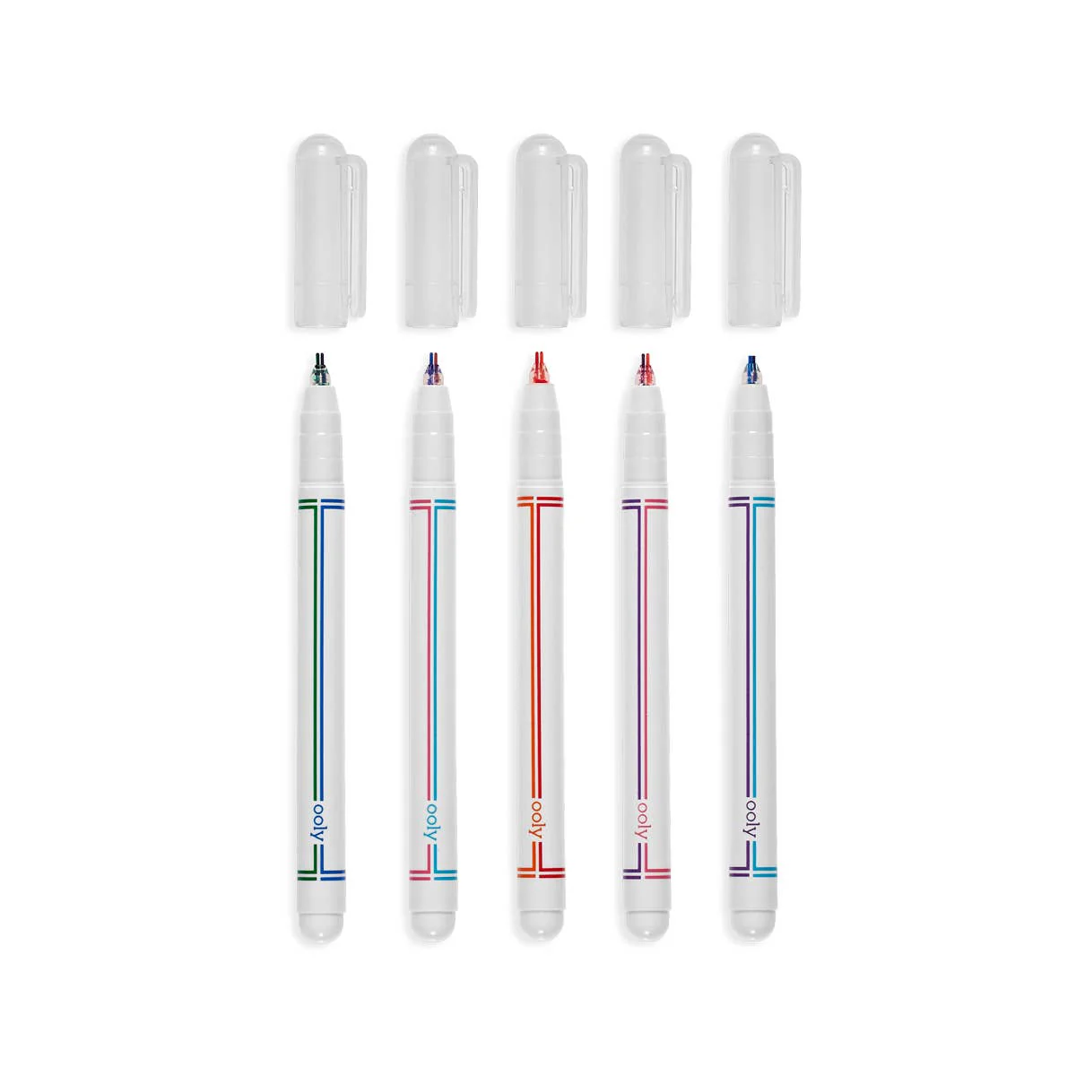 OOLY: Seeing Double Fine Felt DoubleTip Markers - Set of 5 / 10 Co - Image 4