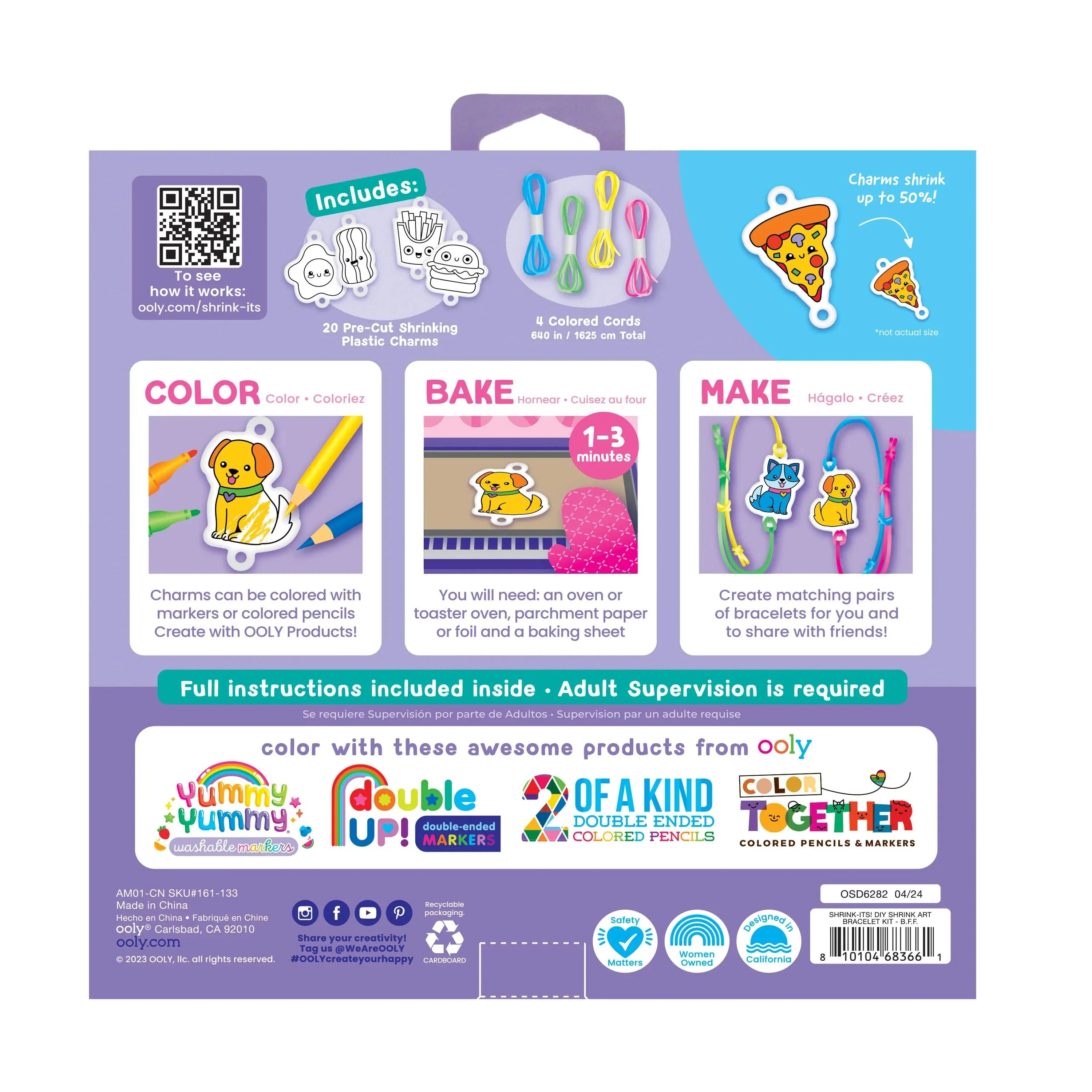 OOLY: Shrink-Its! D.I.Y. Shrink Art Bracelets Kit - B.F.F. - Image 2