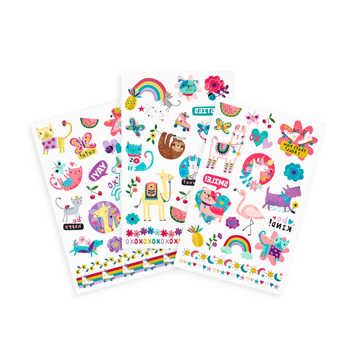 OOLY: Tattoo Palooza Temporary Glitter Tattoo: Funtastic Friends - Image 2