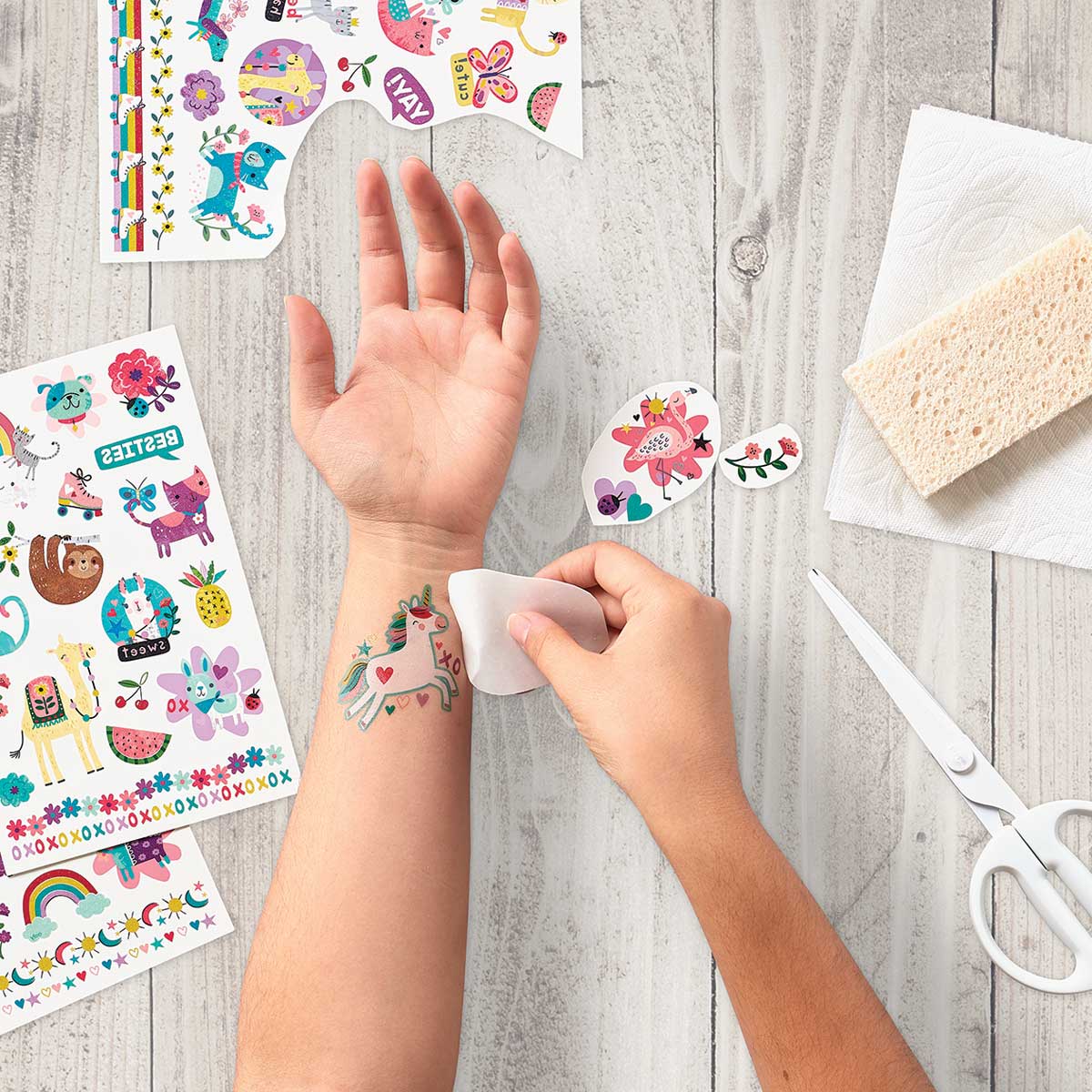OOLY: Tattoo Palooza Temporary Glitter Tattoo: Over The Rainbow - Image 4