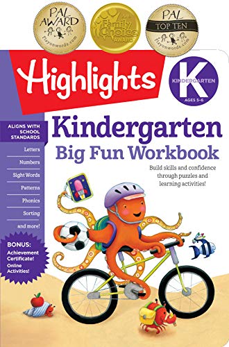 The Big Fun Kindergarten Activity Book: Build skills and confidence through puzzles and early learning activities! (Highlights™ Big Fun Activity Workbooks)