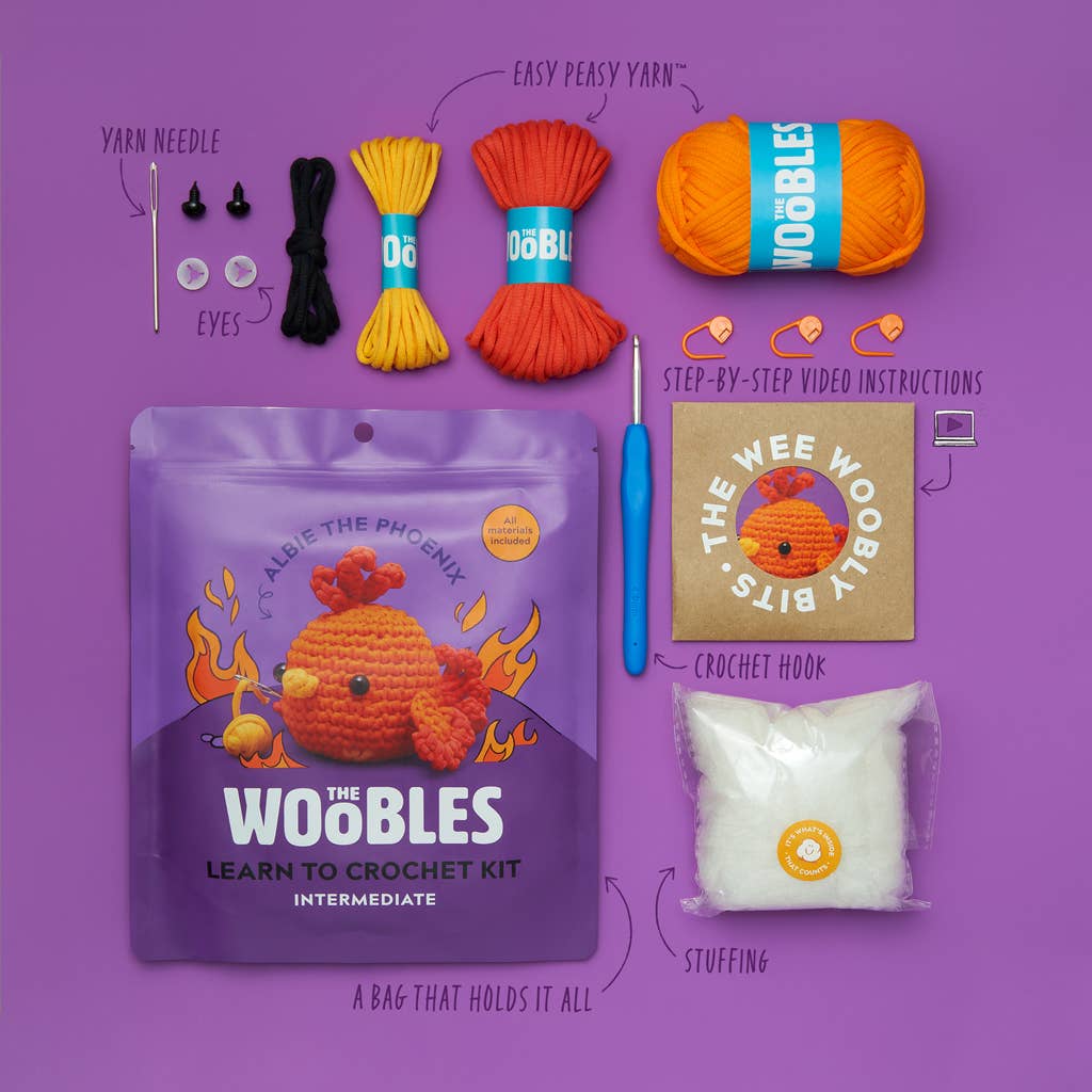 The Woobles: Albie the Phoenix Crochet Kit - Image 4