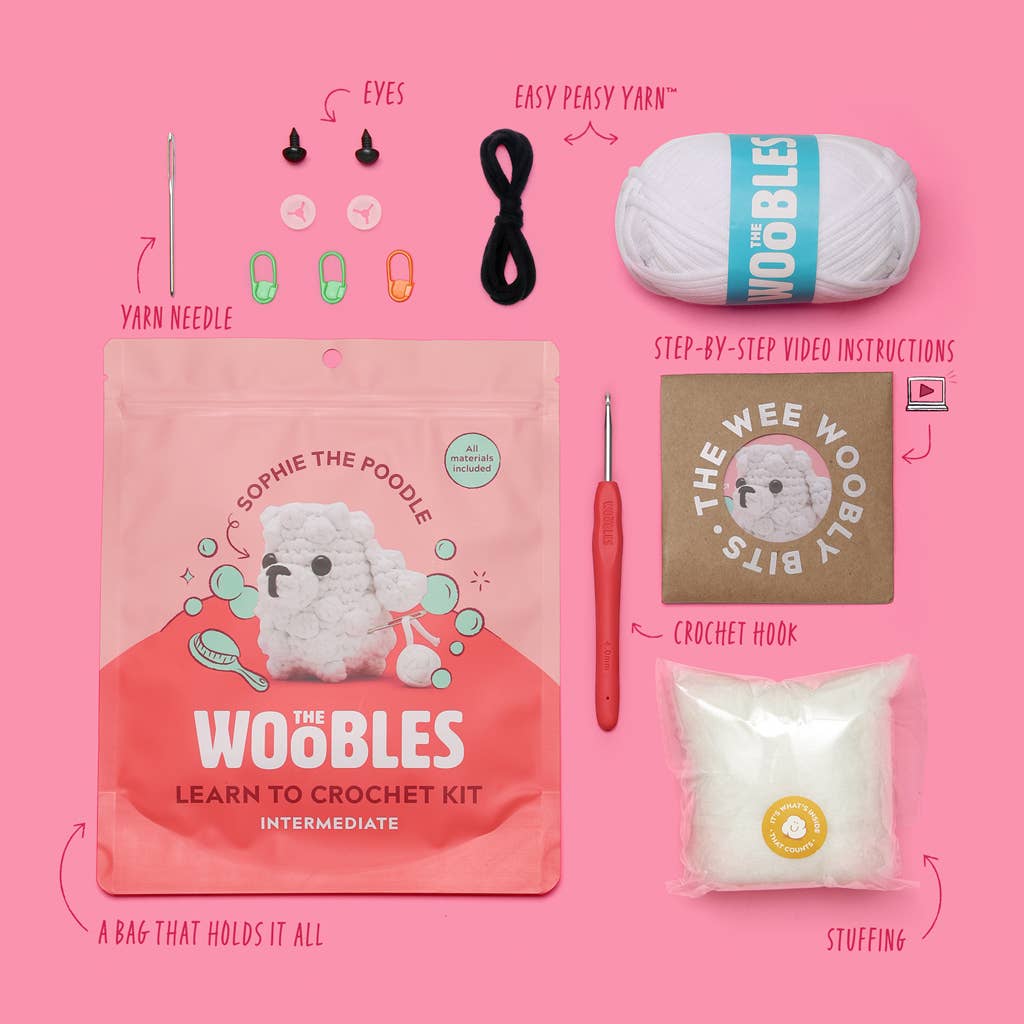 The Woobles: Sophie the Poodle Crochet Kit - Image 3