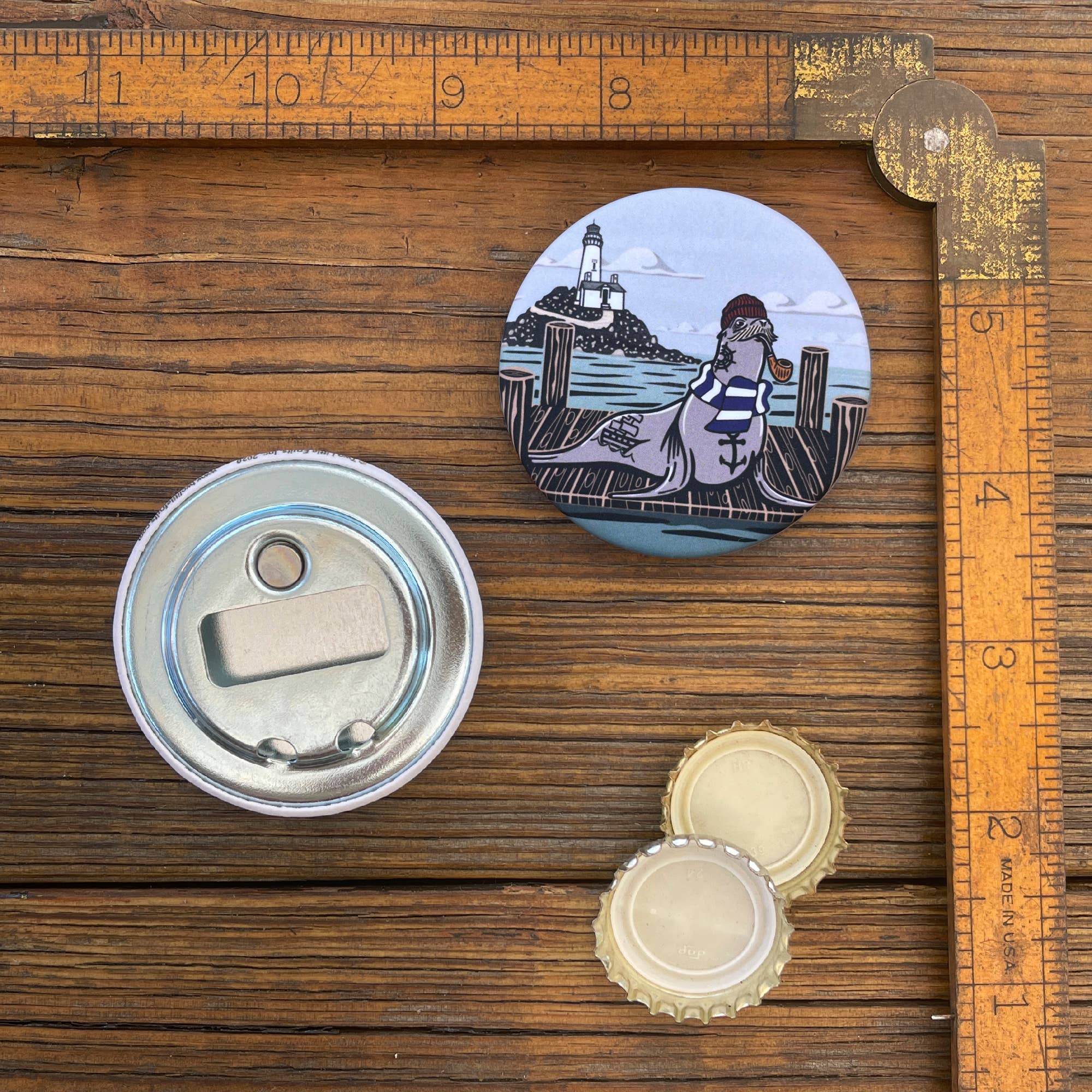 Two Little Fruits: Magnets | Bottle Openers |  Pacific Northwest Sea Lion - Image 2