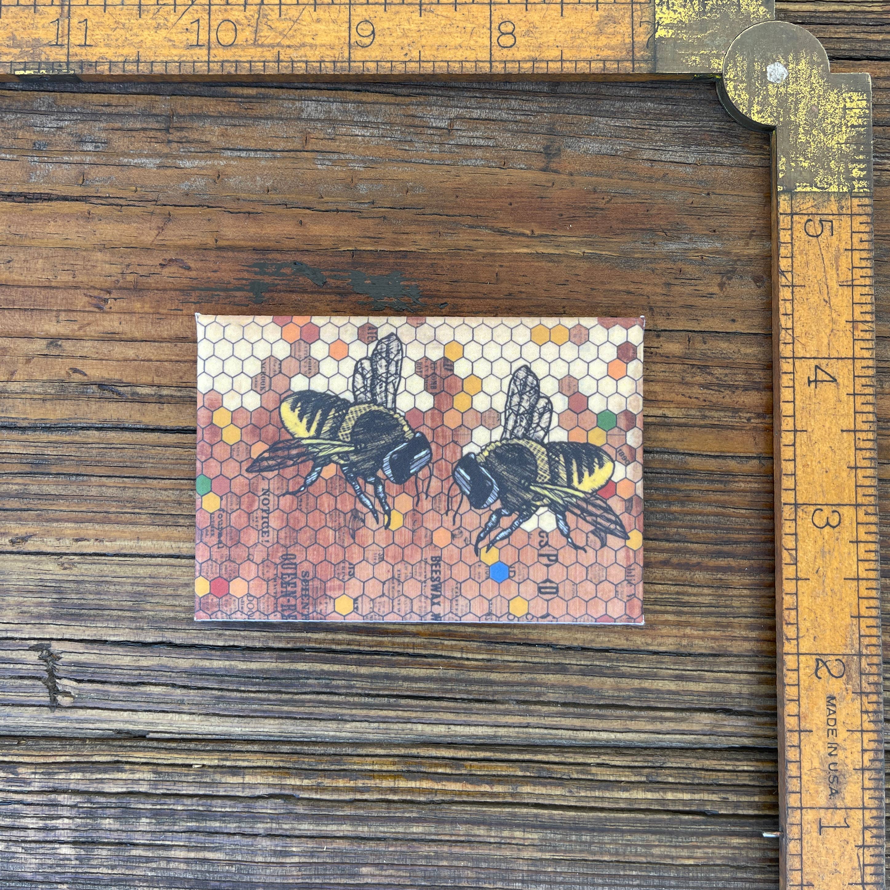 Two Little Fruits: Magnets | Honeybee Magnet | Bee Magnets | Kitchen Decor - Image 2