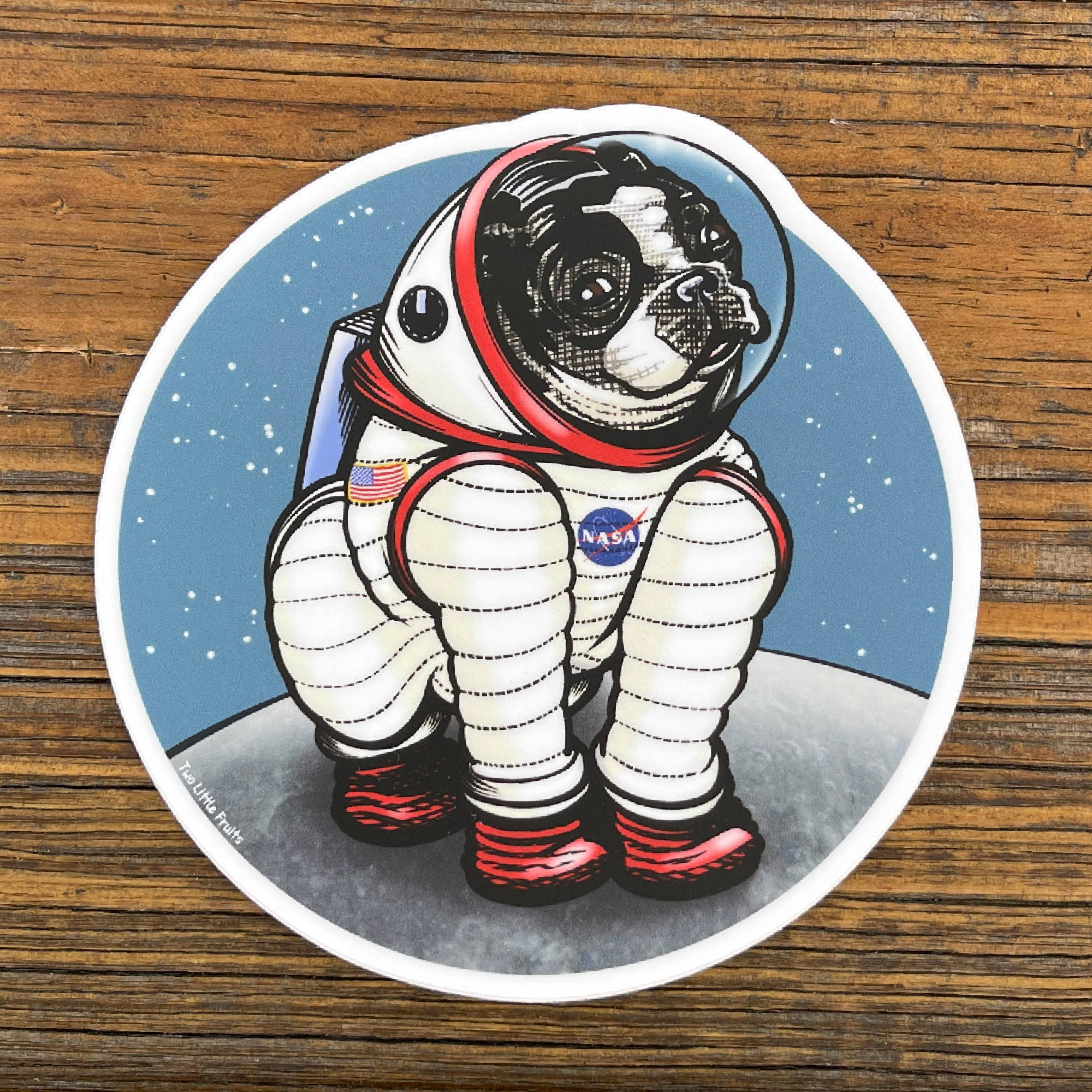 Two Little Fruits - Stickers | Astronaut Dog Stickers | Vinyl Sticker | Gifts