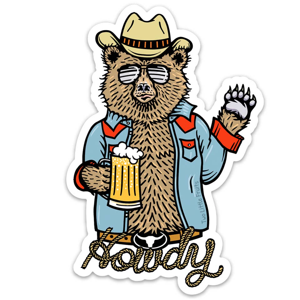 Two Little Fruits: Stickers Western Cowboy  – Durable Vinyl for Gifts & Gear - Image 2