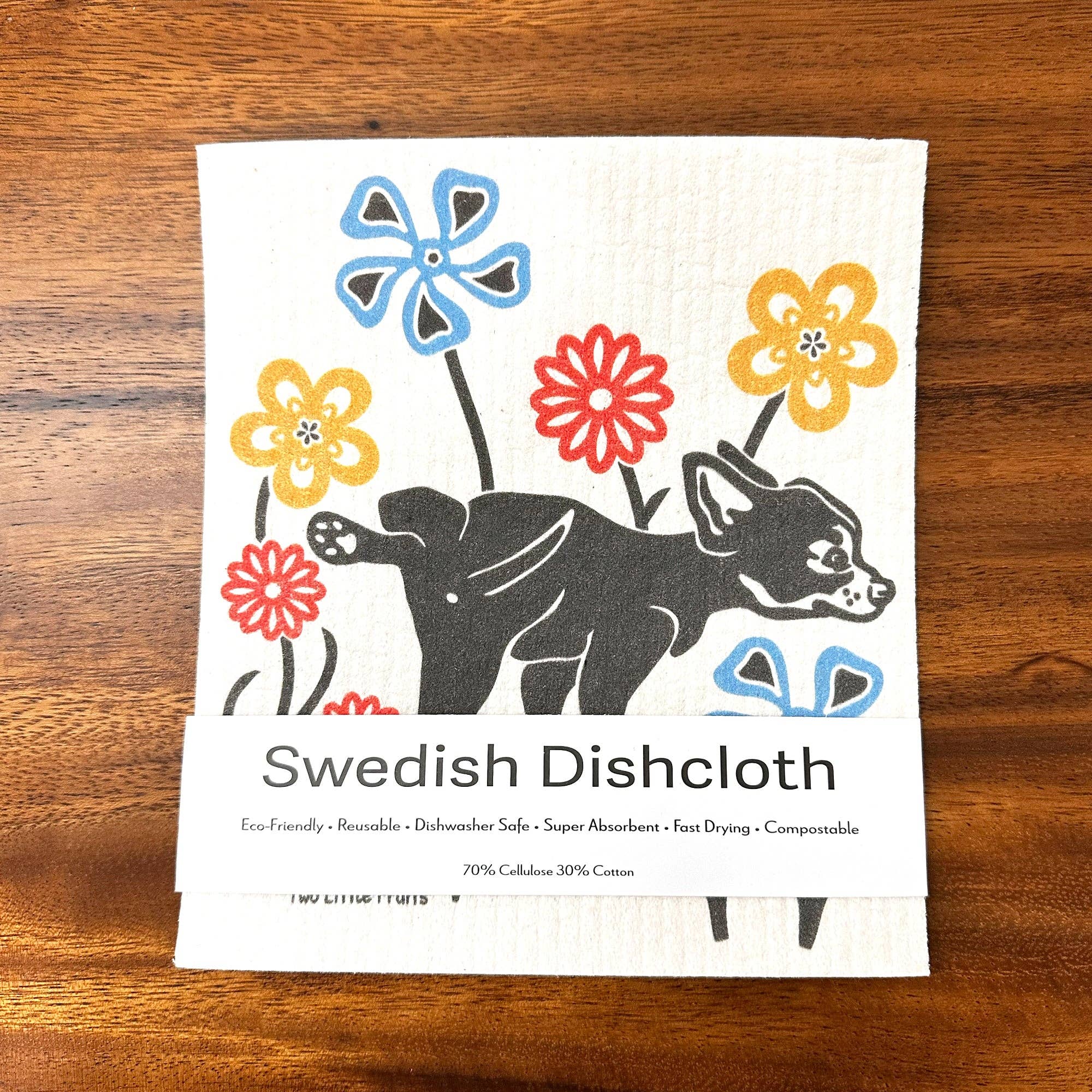 Two Little Fruits: Swedish Dishcloth - Funny Dog Dishcloth  – Reusable Swedish - Image 2