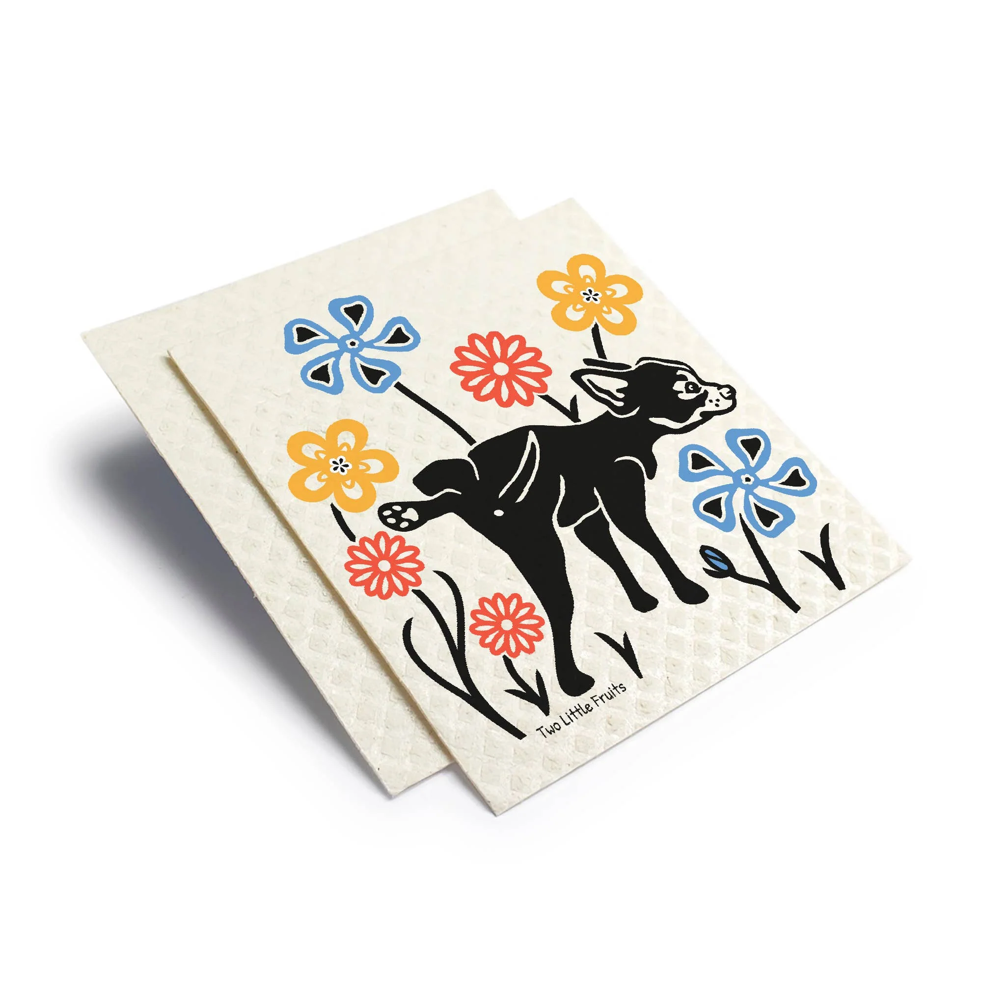 Two Little Fruits: Swedish Dishcloth - Funny Dog Dishcloth  – Reusable Swedish - Image 4